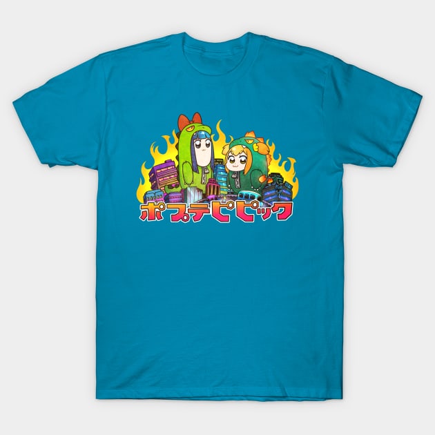 Pop Kaiju Epic T-Shirt by 8bitWitch